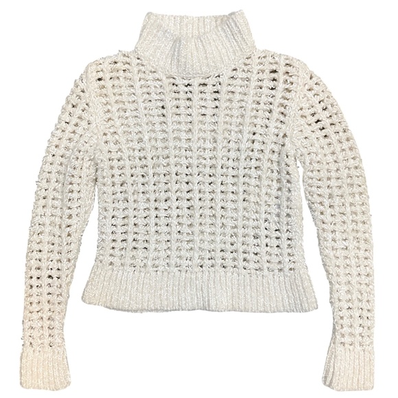 CHRISTIAN DIOR CREAM / WHITE OPEN KNIT SWEATER - Picture 1 of 6